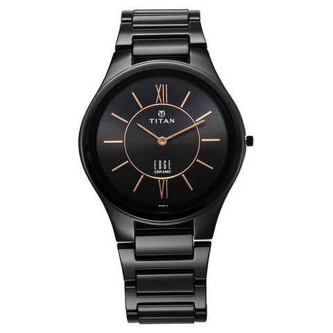 Titan Edge Ceramic Quartz in Rich Black Dial Watch for Men (Copy)