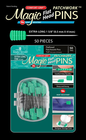 Magic Pins Flat Head Patchwork Extra Long 50pc