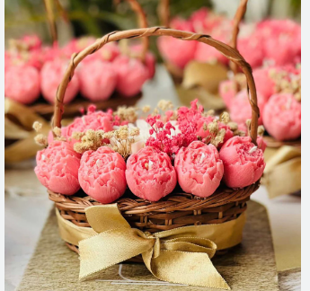 Floral-shaped candles
