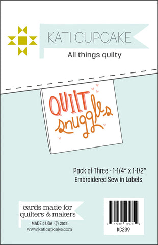 Quilt Snuggles Sew In Label by Kati Cupcake