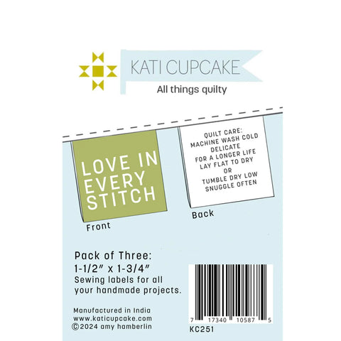 Love in Every Stitch Quilt Labels by Kati Cupcake