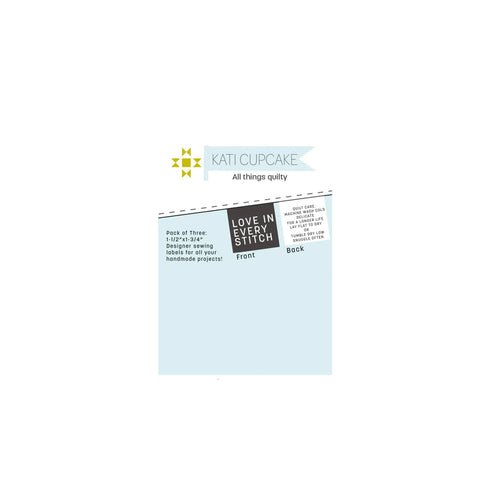 Love In Every Stitch Grey Sew In Labels by Kati Cupcake